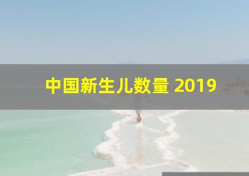 中国新生儿数量 2019